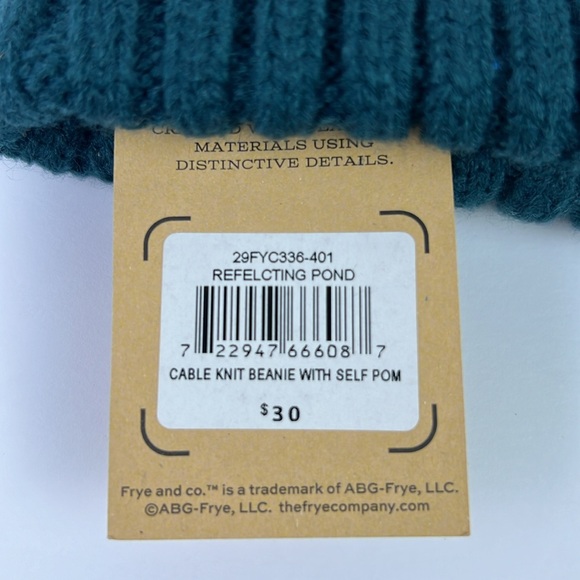 Frye and Co. Cable Knit Pom Pom Beanie - Picture 4 of 6